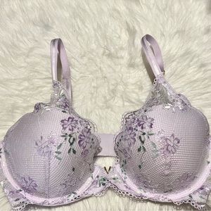 Victoria’s Secret Floral Embroidery Lightly Lined Demi Bra DREAM ANGELS